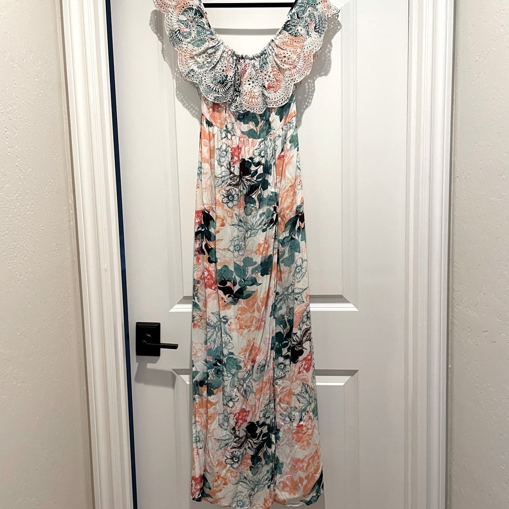 Lovers + Friends Anemone Floral Over Shoulder Dress - XS